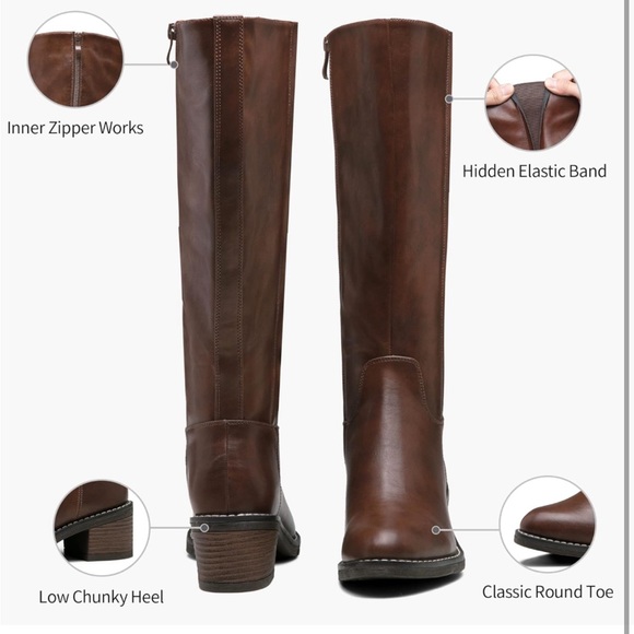 Jeossy Women's👱🏽♀️9661 Knee High Riding Boots👢Sz 11 - Picture 10 of 14